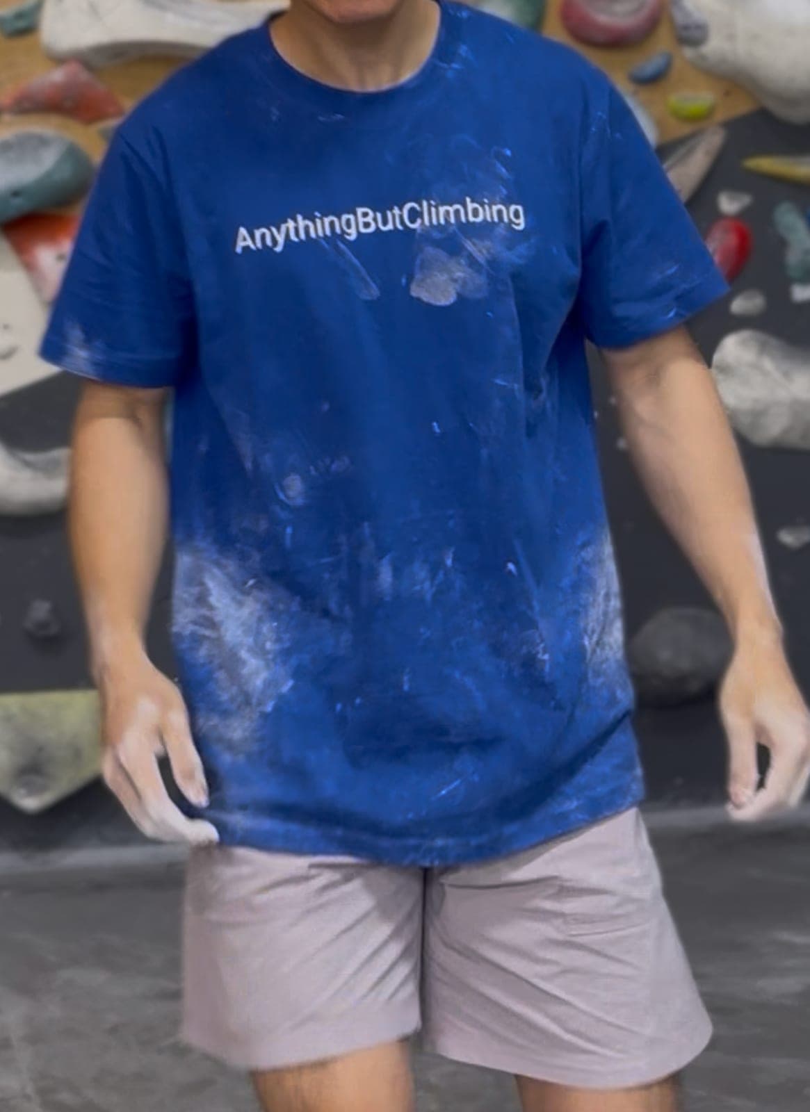 ABC T-Shirt worn, close-up view